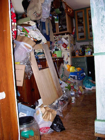 Kitchen unusable due to hoarding